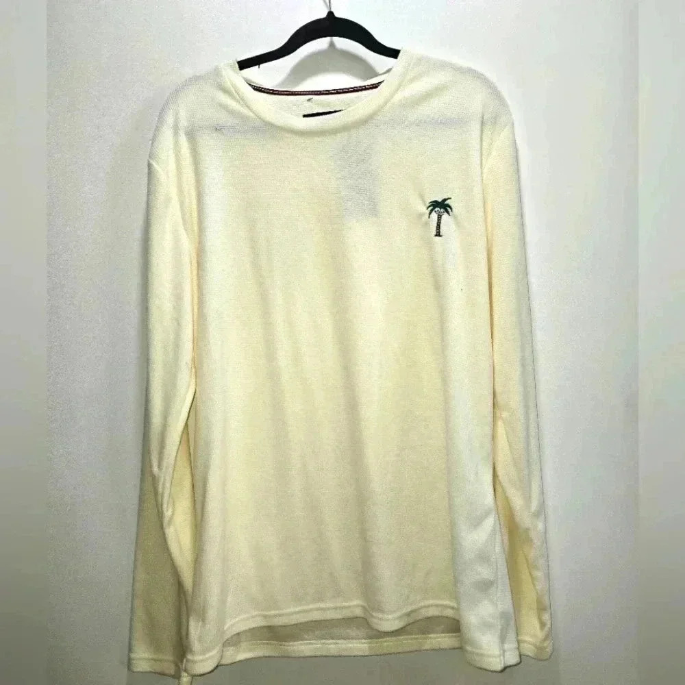 Tillys Men's Cream and White Sweatshirt Extra Large